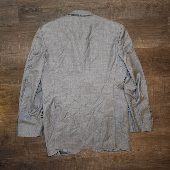 Brooks Brothers 1818 Mens Sport Coat Blazer 42L Gray Wool Solid Two-Button Notch - Picture 3 of 16